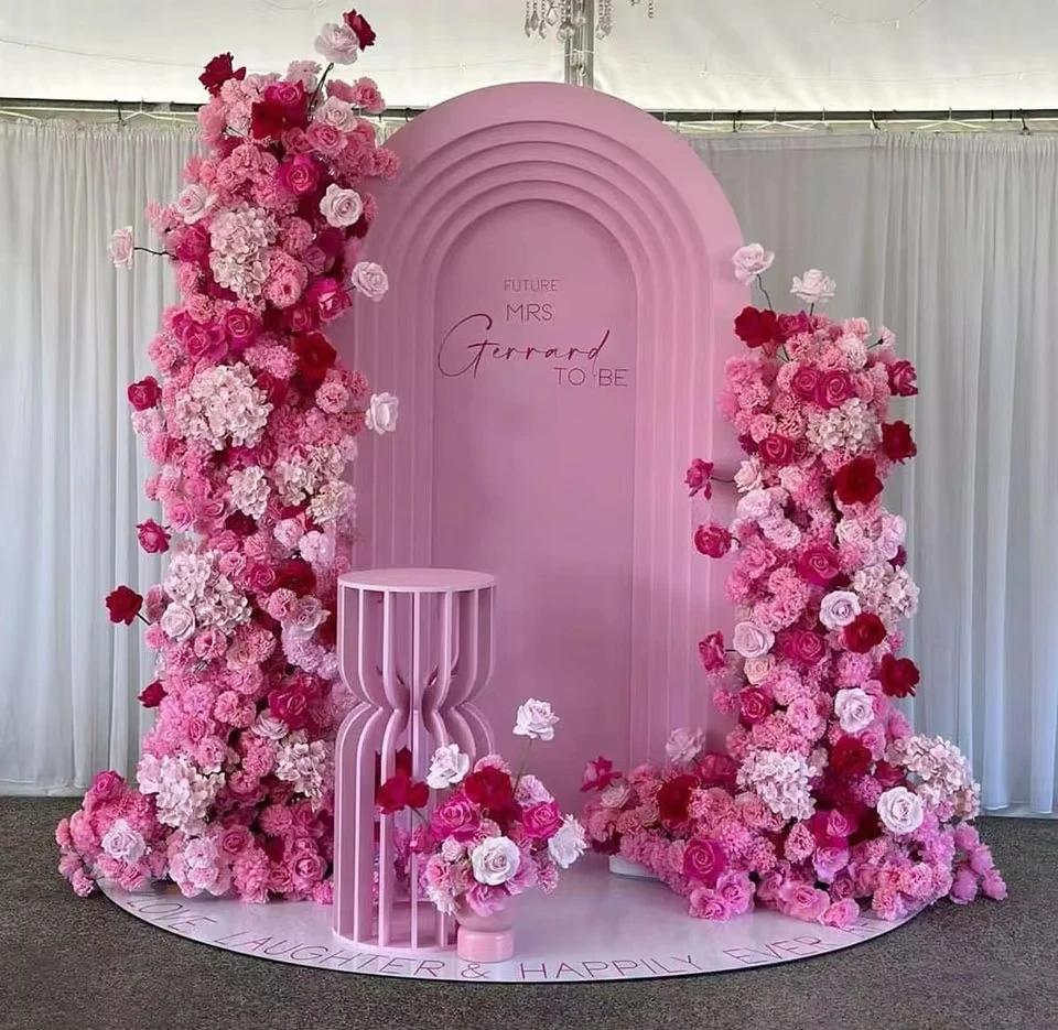 

Hot Sale Artificial Flower Arch Background Wedding Decorations