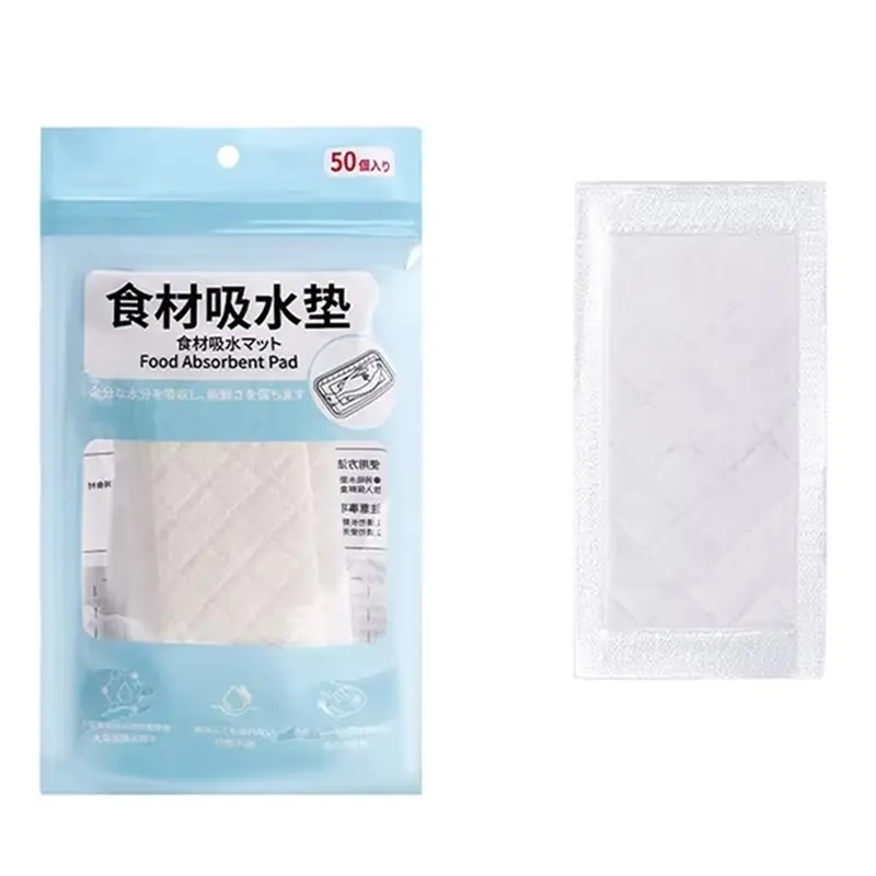 ABVC Rapid Absorbent Pad Paper For Kitchen-50Pcs For Meat, Fish, Poultry& Produce For Keeping Packaging Dry Clean