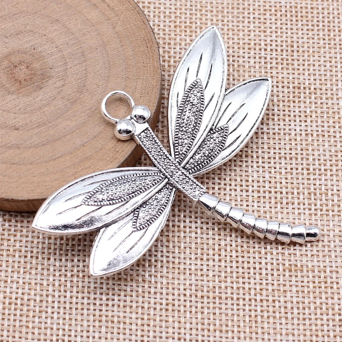 WYSIWYG 2pcs 67x59mm 2 Colors Dragonfly Charms Pendant For DIY Jewelry Making Handmade Jewelry Craft Findings