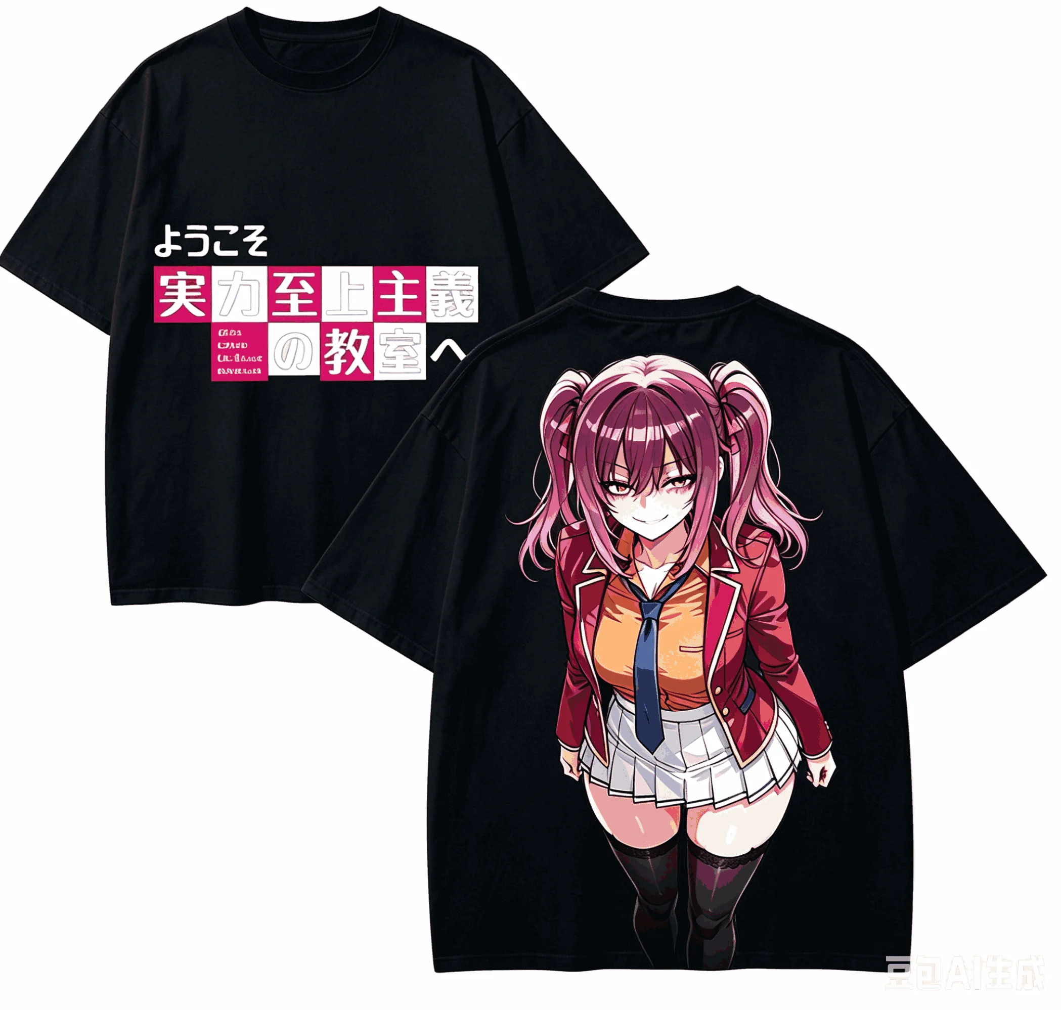 Journal with Witch Anime Lover T-shirt Harajuku Cotton New Model Oversized Unisex High Street Retro Fashion Couples high quality