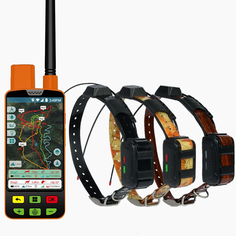 

Eseek GPS Collar For Dog Hound GPS Tracking Device With Handheld And 3 Training Collars