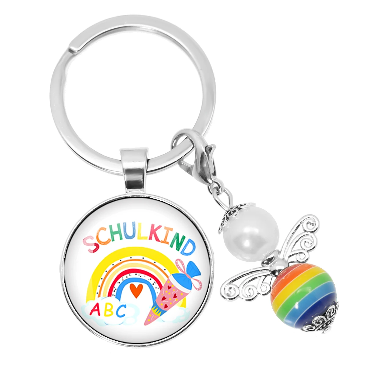 Einschulung Geschenk Jungen Mädchen Schutzengel Schlüsselanhänger Schulkind Schultüte Füllung Schulanfang Glücksbringer