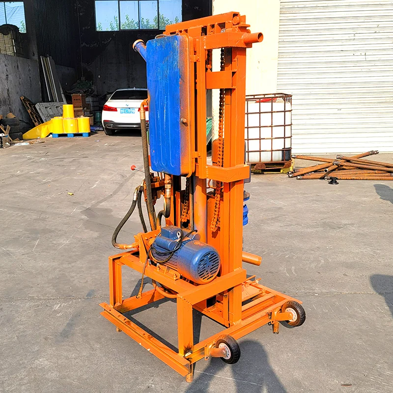 Customized Lightweight Electric Water Well Drilling Rig 100m Depth Portable Home Design Efficient Hydraulic System