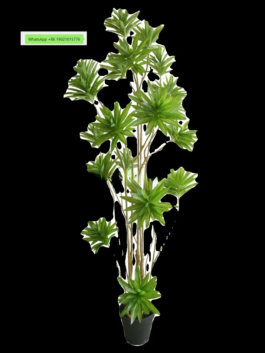 HJ Landing Simulation Green Plant Lily Bamboo Fake Green Plant Large Potted Simulation Tree Living Room Indoor Fake Tree