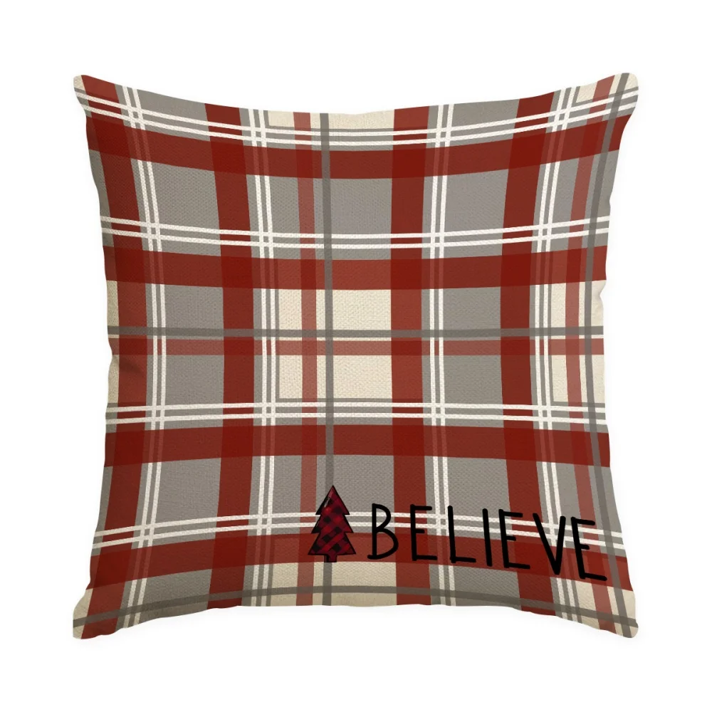 1Pc Christmas Tree Pattern Throw Pillow,Personalized Double-Sided Design,Bedroom Sofa Decorative, Soft Plush Cushion with Insert