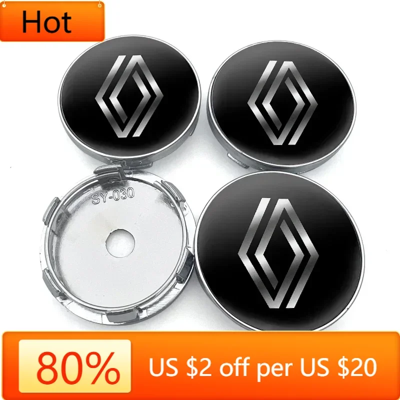 

2026 Горячие наклейки для салона Renault для Renault Clio Laguna 2 Megane 2 3 Duster Logan Captur шт. 60 мм 4 шт. Автомобильная эмблема колеса H