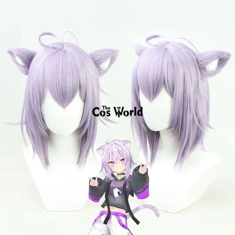 

Virtual YouTuber VTuber Hololive Nekomata Okayu Straight Anime Cosplay Wigs Fiber Heat Resistant Synthetic Hair + Wig Cap