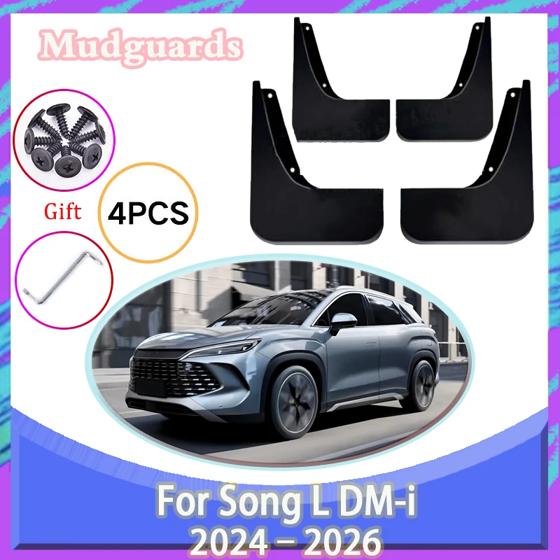 

MudFlaps Mud Flaps For BYD Song L DM i 2024 2025 2026 Mudguards Wheel Guard Splash Guards Antifreeze Rear Fender Car accessories