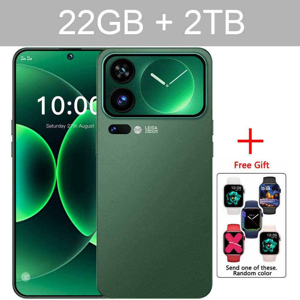 Nieuwe M17 Pro Max Mobiele Telefoons in Liquidatie 7.3HD Scherm Voordelige 5G Dual SIM Telefoons 7800mAh Android 15 Smartphone