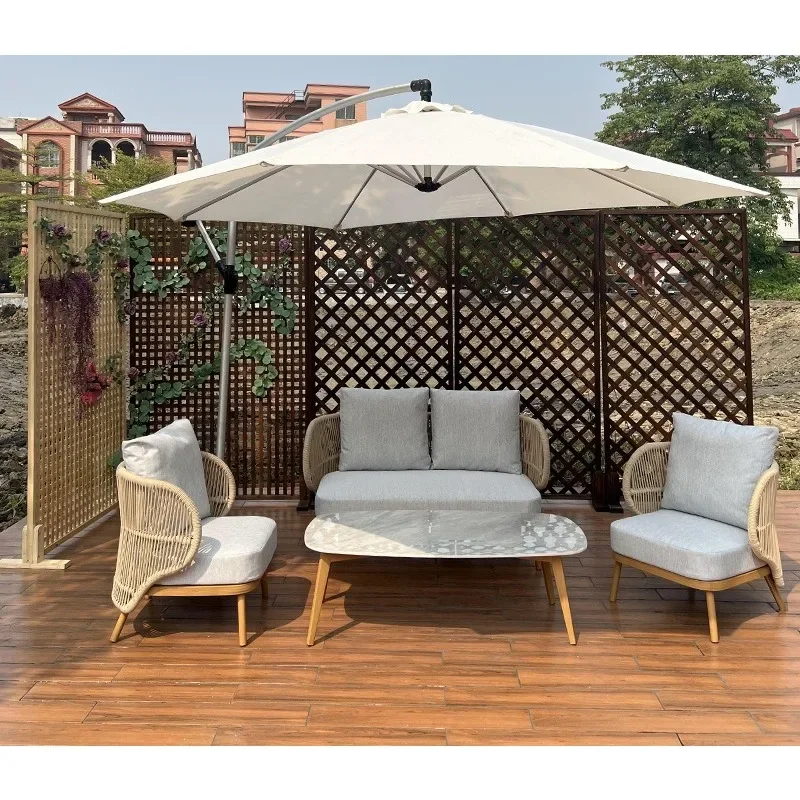 Outdoor furniture courtyard garden leisure rope sofa combination outdoor bed and breakfast