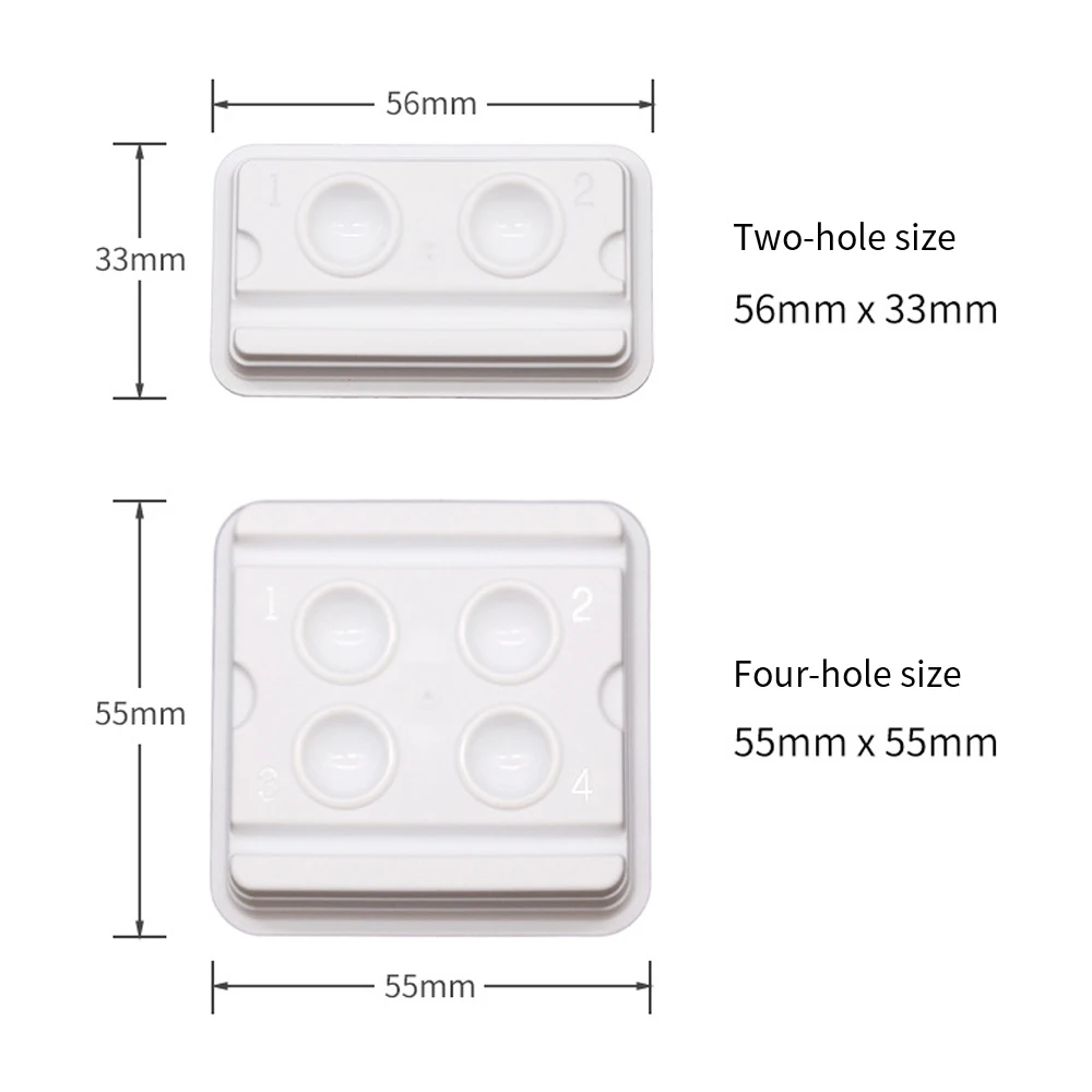 200pcs Dental Mixing Well For Adhesive Activators Opaquers Trays 2/4 Holes Disposable Mixing Wells Dish Plate Dentistry Material