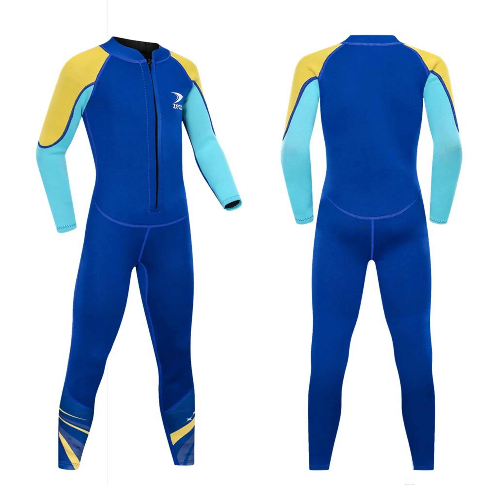 ZCCO Kids Wetsuit,2.5mm Neoprene Diving Suit for Teens,Full Body Swimsuit for Boys and Girls,Long Sleeve One Piece Wet Suit