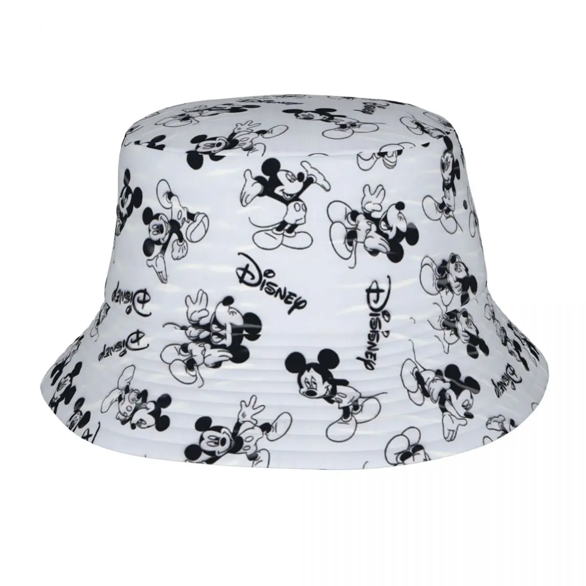 Unique Mickey Cartoon Pattern Bucket Hats Woman Lightweight Outdoor Sport Fishing Hat Spring Picnic Headwear Boonie Hat