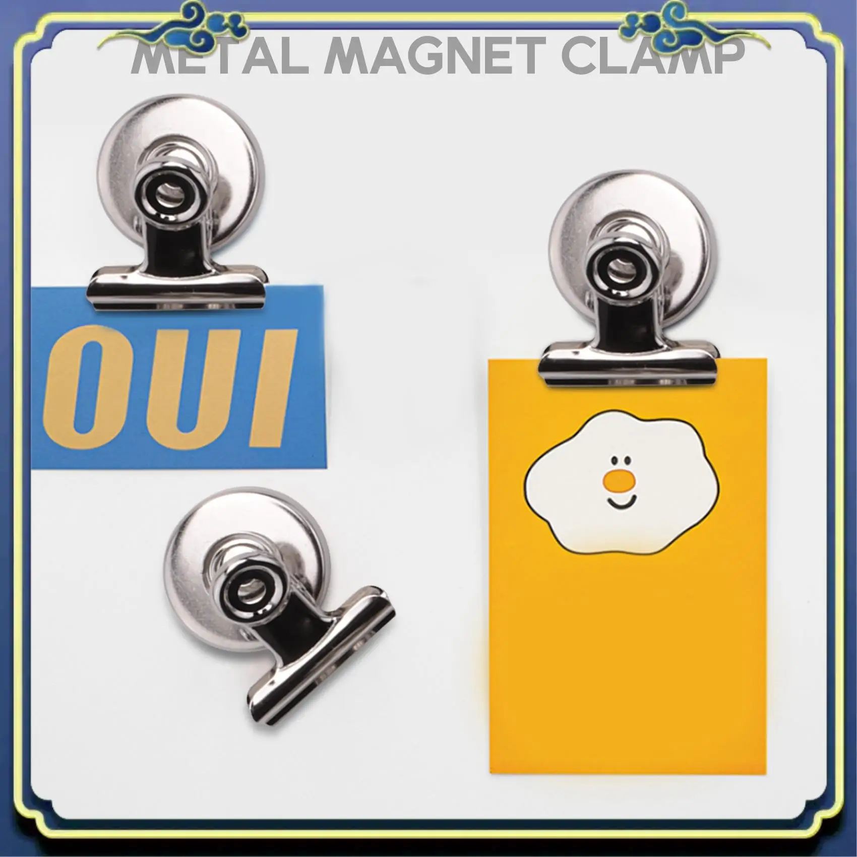 Portable 20 Pack Magnetic Clips,Scratch-Free Refrigerator Strong Magnet Clips,Binder Clips Paper Clamps,Whiteboard Magnets Clips