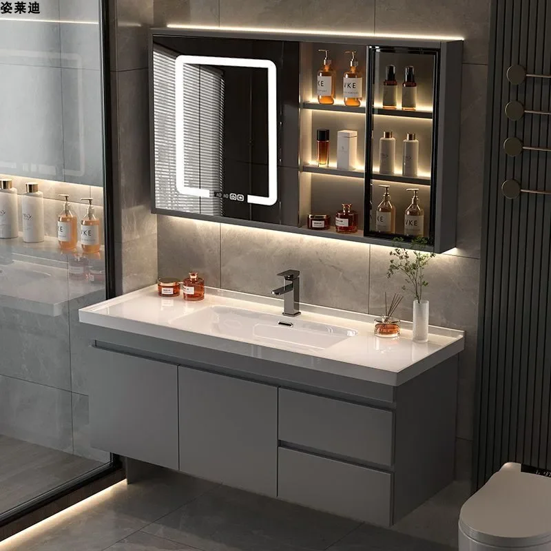 

Corner Cabinets Double Washbasin Bathroom Storage Furniture Luxury Wardrobe Sink Base Mueble Lavabo Saving Kit Mirrors Kitchen