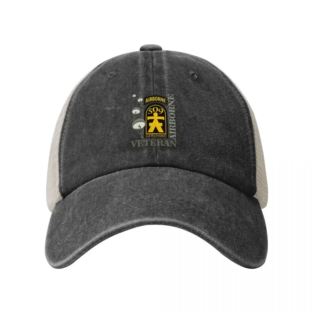 509th Airborne Geronimos Cowboy Mesh Baseball Cap Luxury Brand Hat Beach Ball Cap Thermal Visor Women's  Clothing Men's