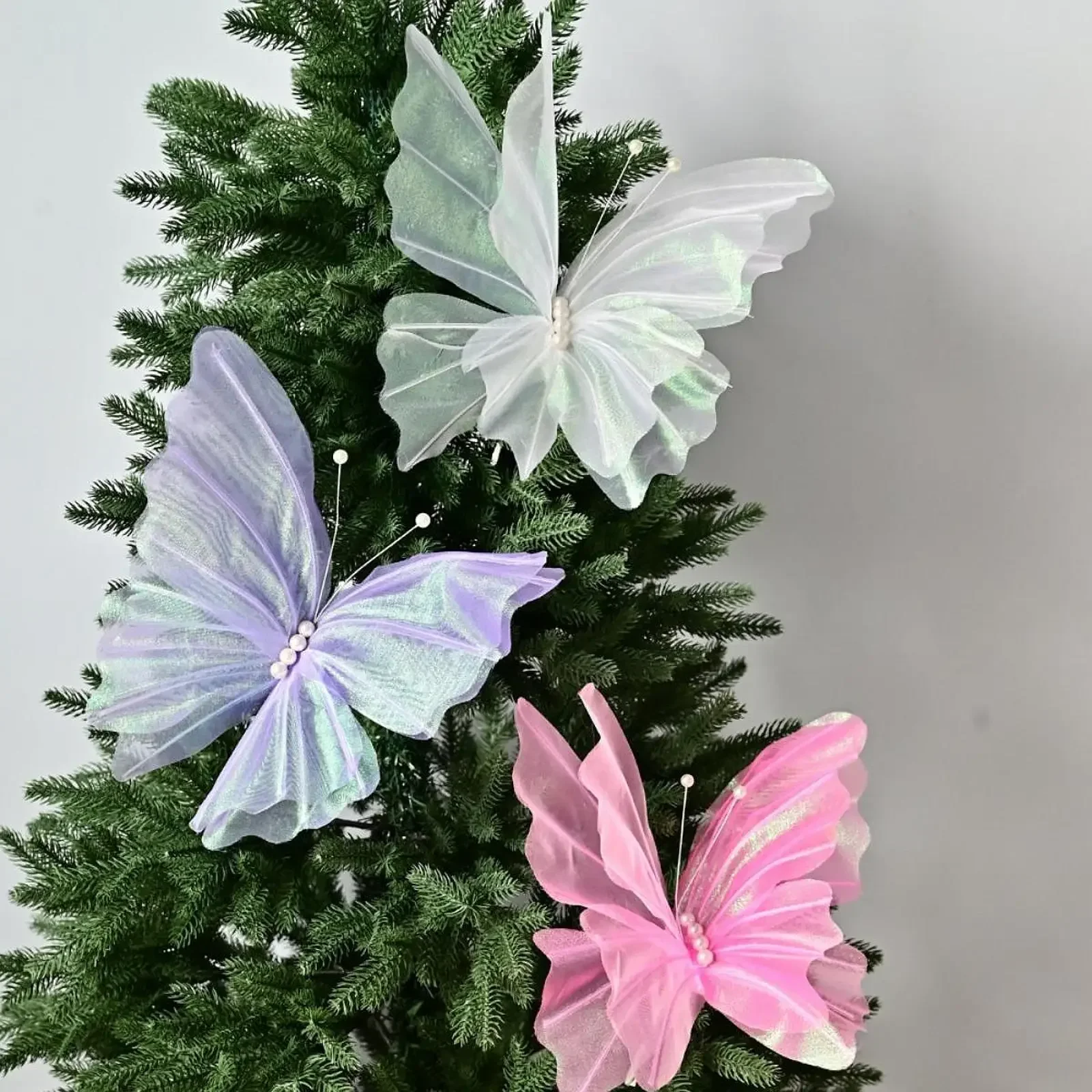 

3D Artificial Butterfly Gauze Outdoor Garden Romantic Crafts Fake Butterfly Valentines Day Wedding Holiday Decoration Supplies