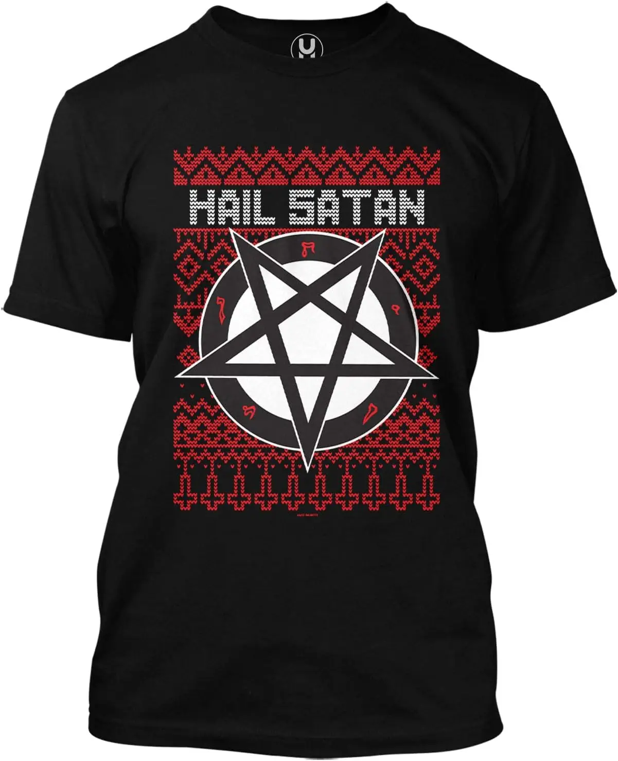 Haase Unlimited Hail Satan - Devil Worship Ugly Christmas Men's T-Shirt