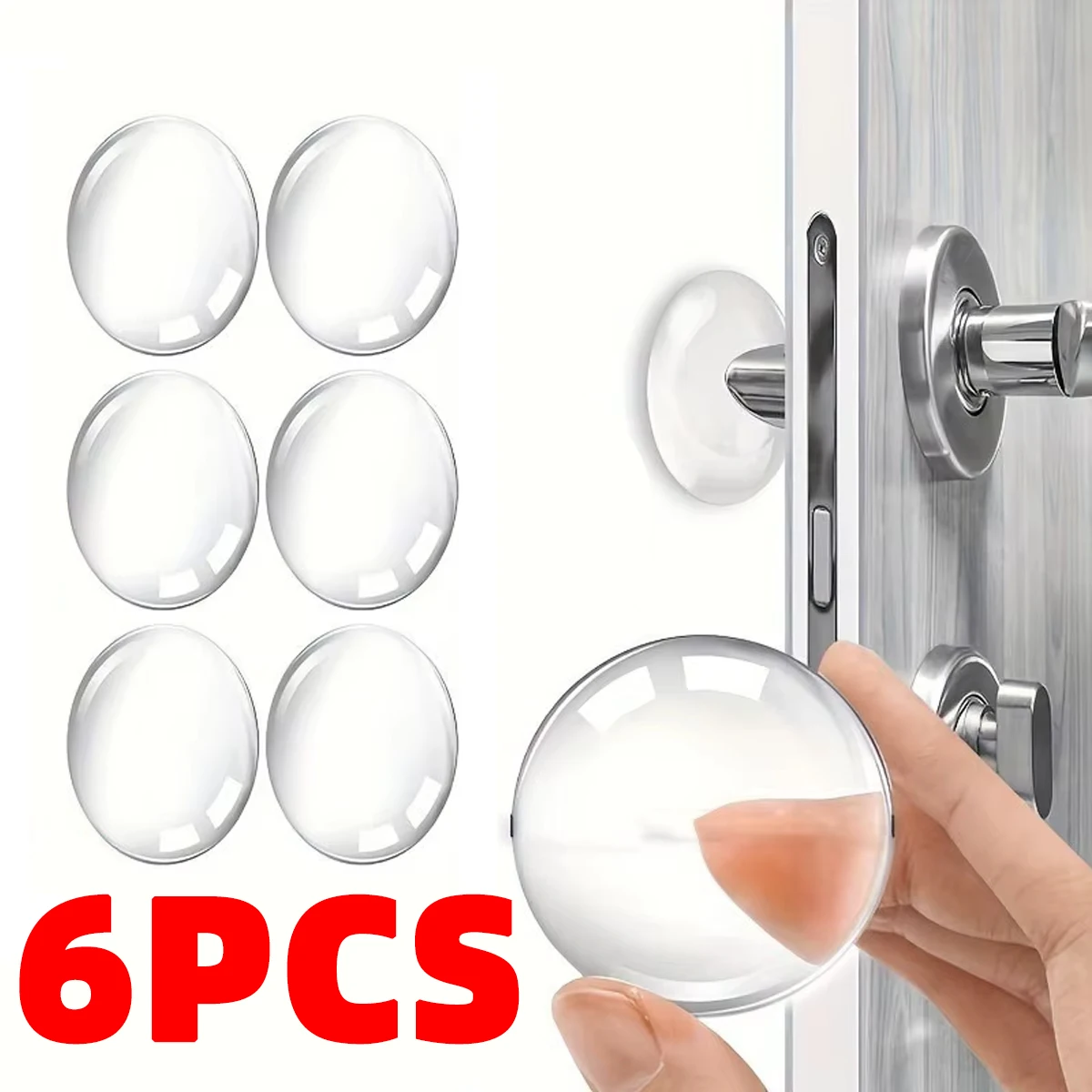 ملصق حائط مضاد للتصادم من المطاط الناعم من السيليكون لأثاث مقبض الباب خلف باب الثلاجة وسادة مضادة للتصادم