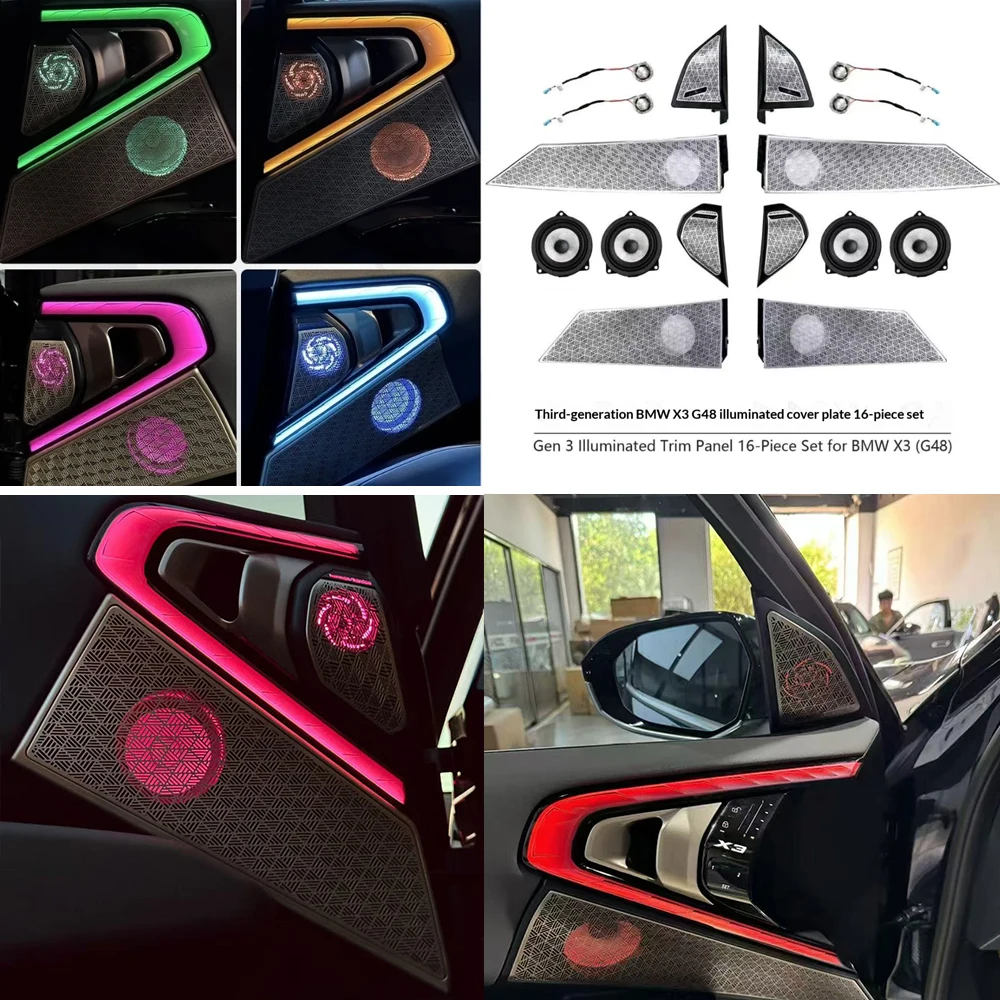LED Cover for Door Midrange Tweeter Lossless Sound Quality HiFi Music Stereo Speakers, Horn Luminous For BMW X3 G45 G48 2025