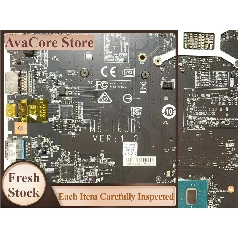 AvaCoreGTX1060 3GB I7-7700U-16JB1 GE62VR GE72VR Notebook PC Motherboard Ver%