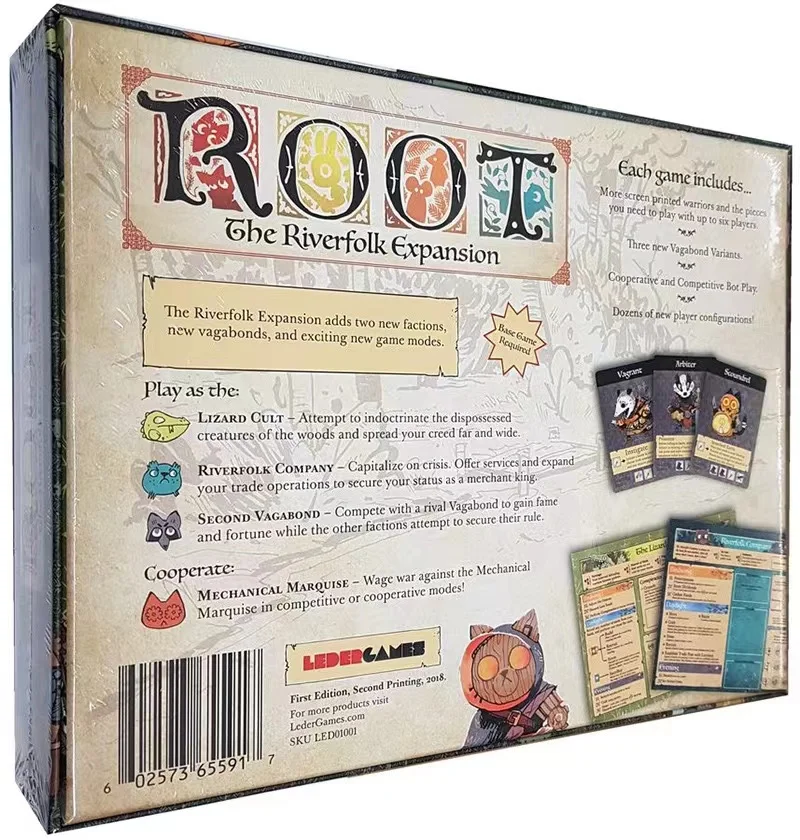 Leder Games Root card games The Riverfolk Expansion board games Intellectual development games Parent-child Family Party games