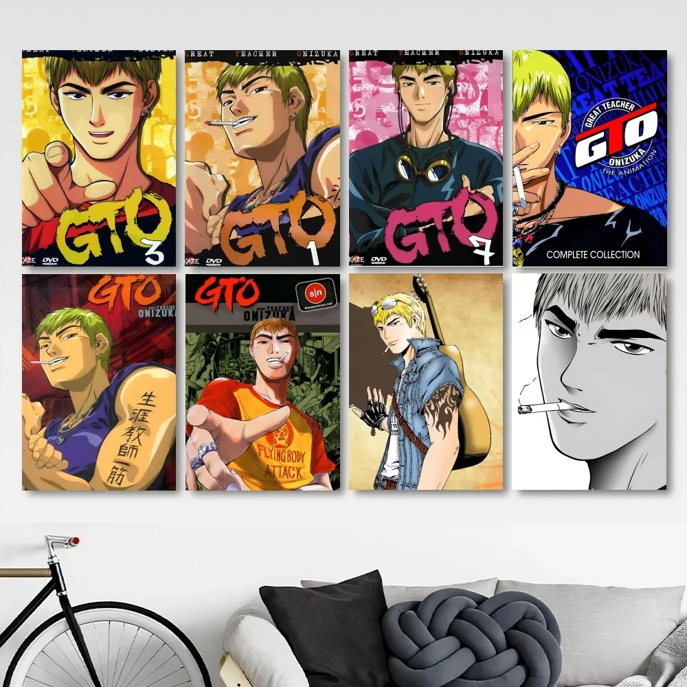 Anime Great Teacher Onizuka Poster Stickers Living Room Bedroom Entrance Cafe Wall Art Decoration Painting  Decor