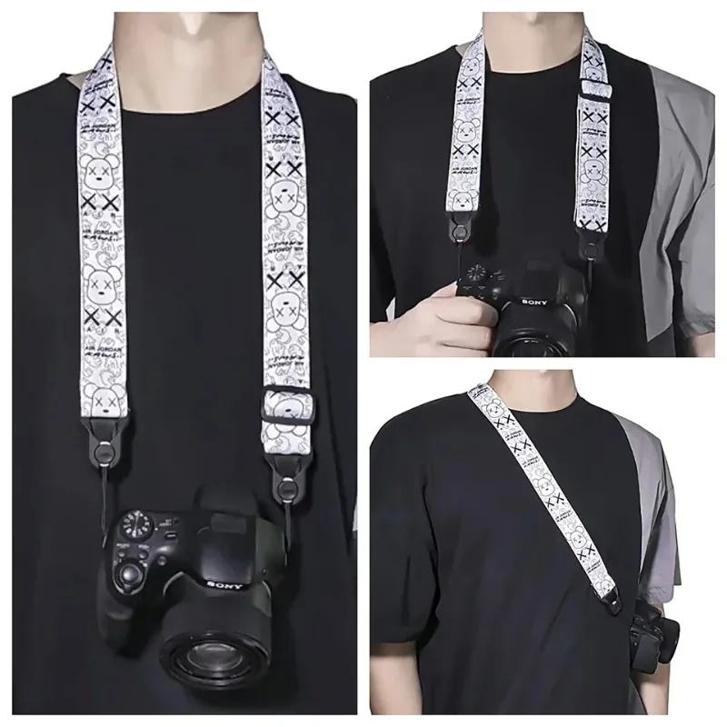 ملحقات حزام الكتف للرقبة سريعة الإصدار للكاميرا بتصميم شخصي كرتوني لكاميرات Canon Nikon Sony Fuji Leica DSLR DSL #4