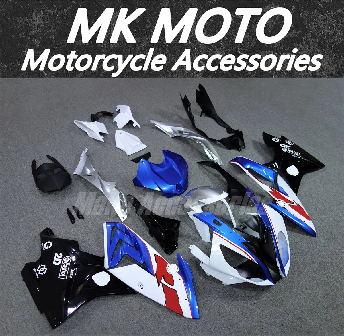 

Комплект обтекателей для S1000rr 2017-2018, высококачественный комплект кузовных деталей из АБС-пластика, синий, черный, белый, серебристый