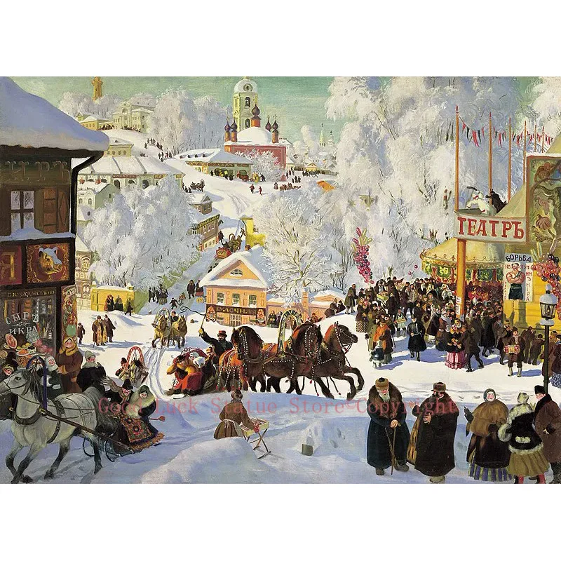 wholesale painting # TOP art good quality --Russia Maslenitsa Depicts the Eastern Orthodox holiday print art painting on canvas