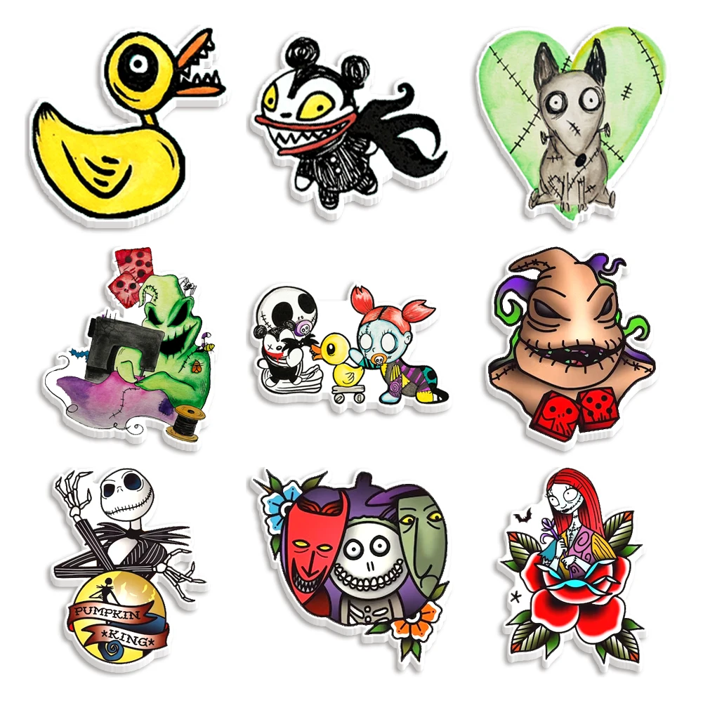 Disney-planos de resina con diseño de pesadilla antes de Navidad, planos, para manualidades y decoración DIY, 30 piezas