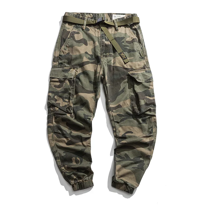 Men Women Camouflage Trousers Multi-Pockets Outdoor Trekking Camping Climbing Hiking Pants Cargo Tooling Overalls Spring Summer