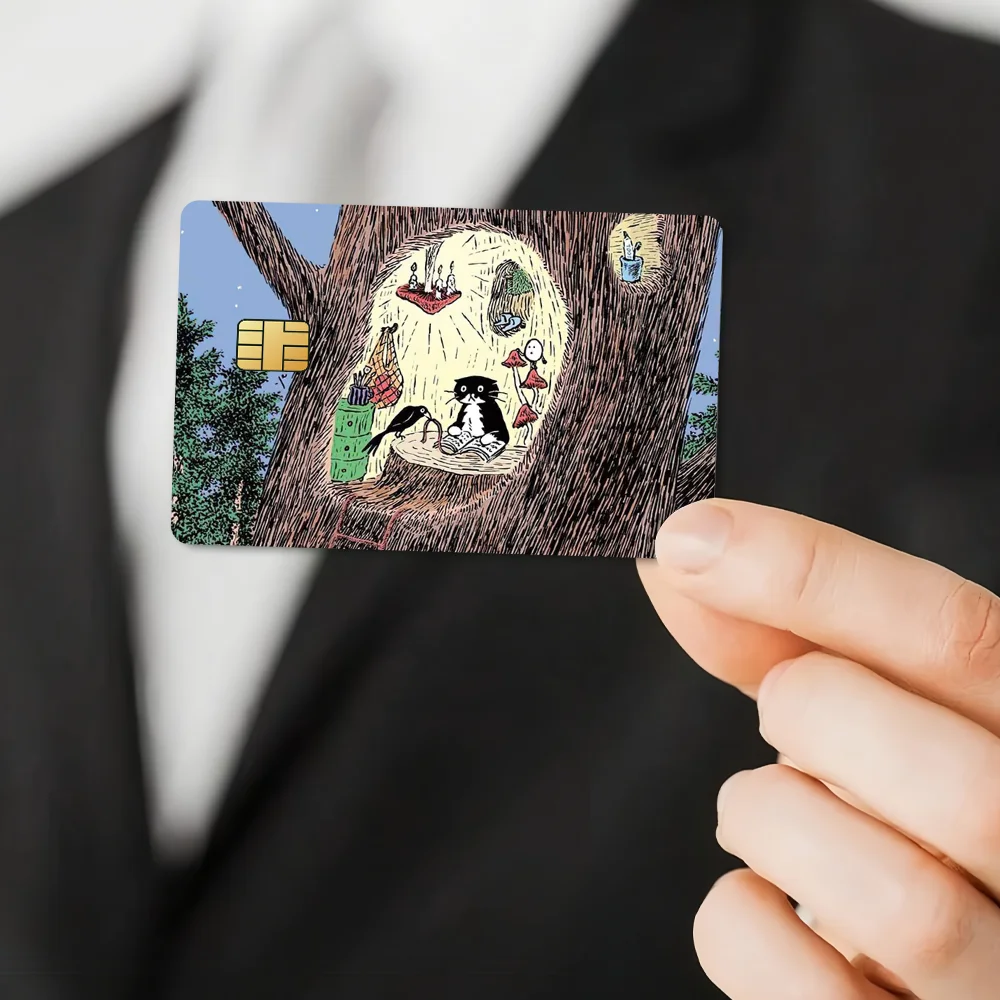 Aesthetic Art Yeonju Choi Bank Credit Cards Bus Pass Stickers Cool Decoration Waterproof 4PCS Card
