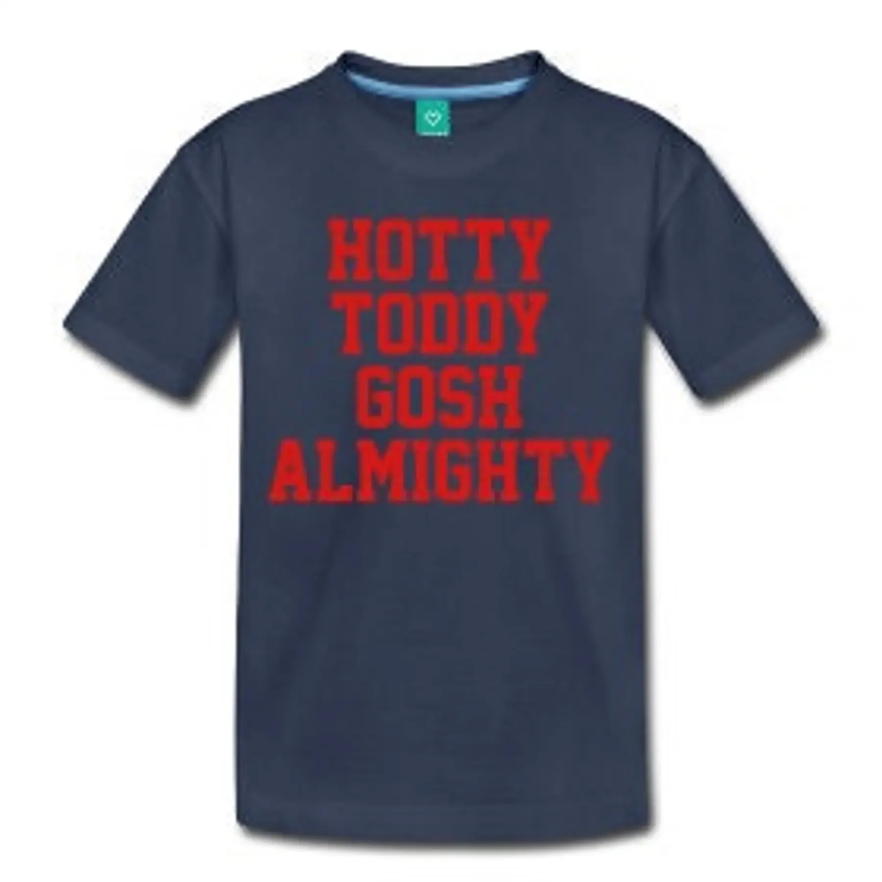 Hotty Toddy Gosh Todo Poderoso Camiseta Infantil Design Marinha com Estampa Vermelha