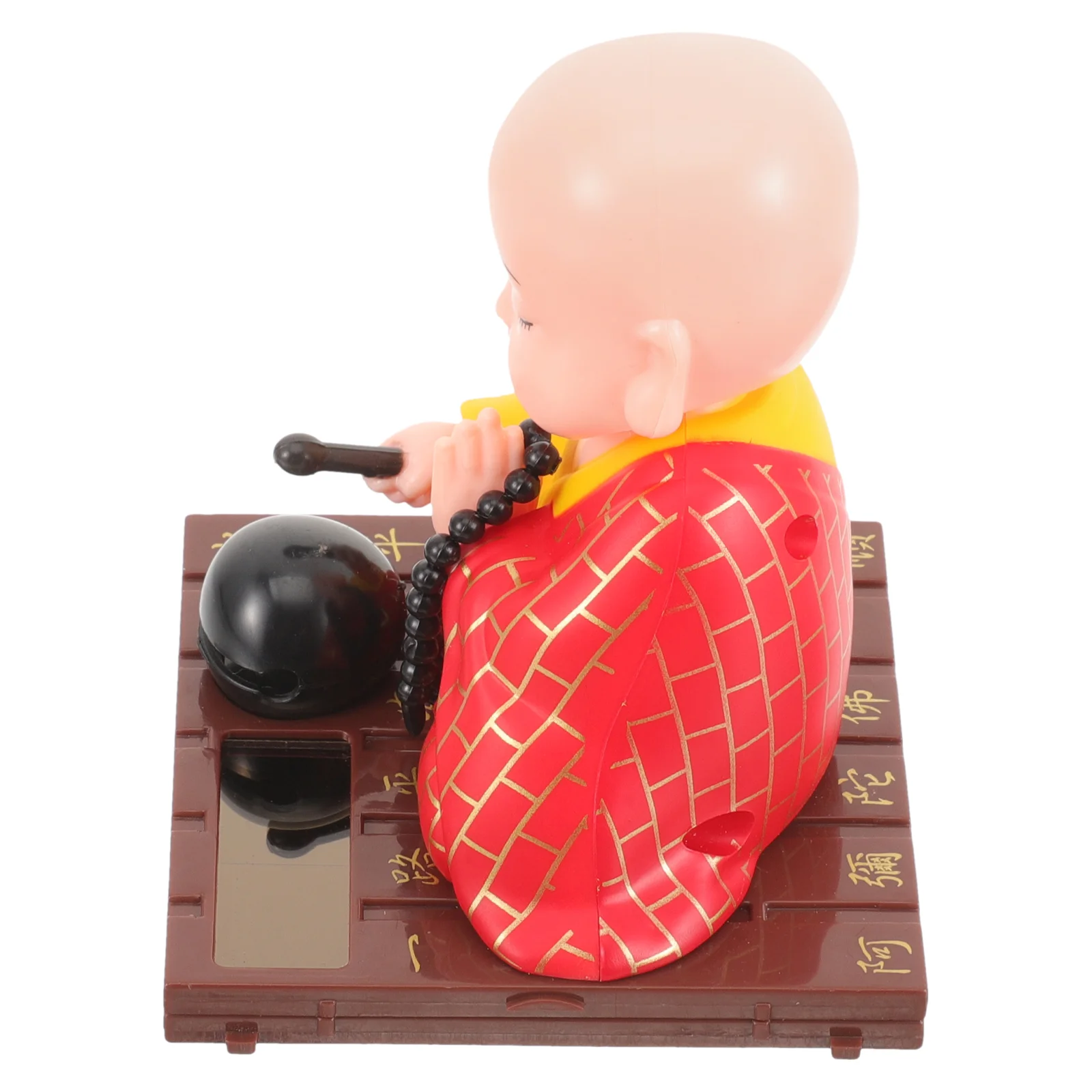 Ornaments Nodding Head Monk Statue Car Interior Decors Bobblehead Figure Solar Figurine Small Dashboard Decoration Shaking