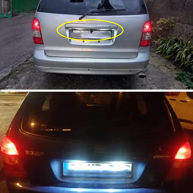 マツダ323、mx-5、nb-mpv、mk-ii、フォード-エスケープ（2001-2007）用-ホワイト12v車載ledナンバープレートライトランプ-10個セット