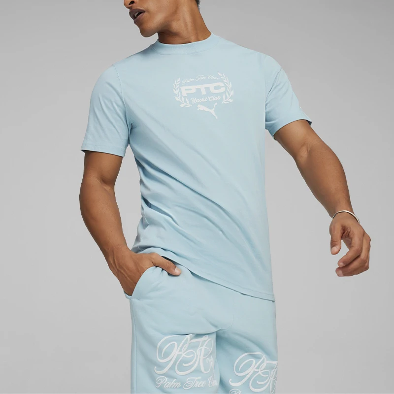 

Мужская повседневная футболка Puma Authentic с принтом, модная, для бега, спорта, тренировок, впитывающая пот, с короткими рукавами, 624726-22