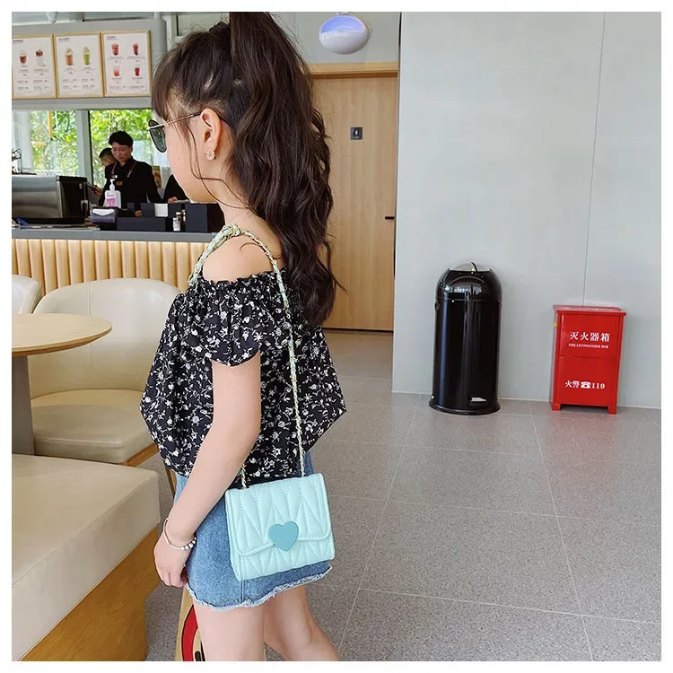 New Korean Fashion Chain Crossbody Bag Girls Trendy PU Square Bags Cute Mini Parent-child Bags Kids Women Shoulder Bags