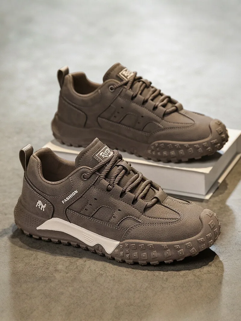 Men's Lightweight Casual Sports Shoes Fall 2026 New Outdoor Climbing Anti-slip Wear-resistant Labor Protection Shoes for Work