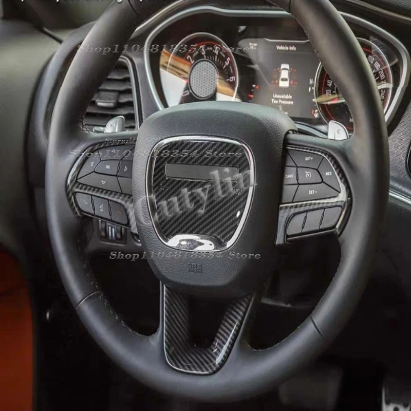 Car Headlight Switch Central Control Gear Shift Panel Cup Holder Decoration Cover Trim for Dodge Charger 2015-2021 Accessories