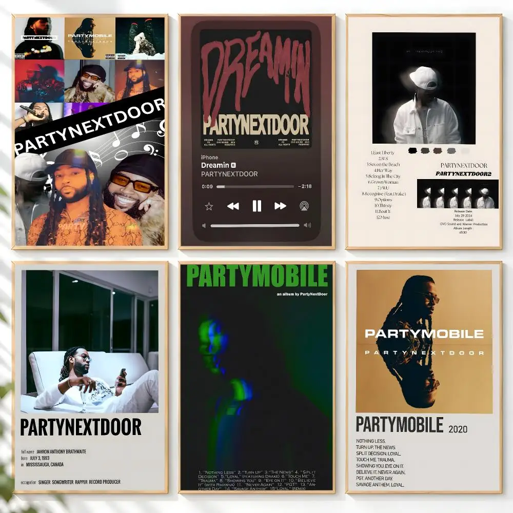 P-PartyNextDoor Poster Home Artwork For Living Room Bedroom Office Dorm Apartment Gift