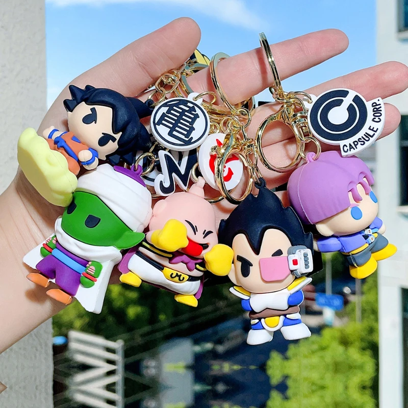 New DRAGON BALL Action Figure Keychains Kawaii Anime Figures Keychain Accessories Schoolbag Pendant Manga Peripherals Kids Toys