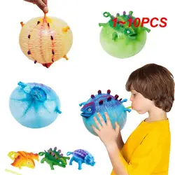 1~10PCS Inflatable Dinosaur Ball Tpr Soft And Plump Diverse Shapes Decompression And Fun Stress Relief Toys Blowing Balloon Toy