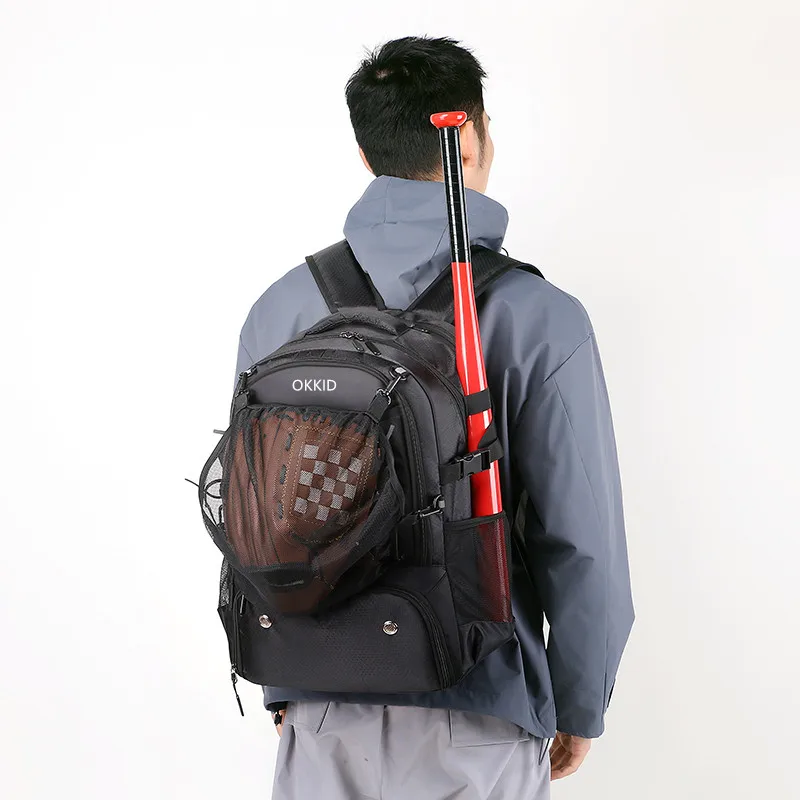 OKKID Middle High School Backpack for Boys Large Capacity Sports Bag Basketball Backpack with shoe pocket Travel Daypack BookBag