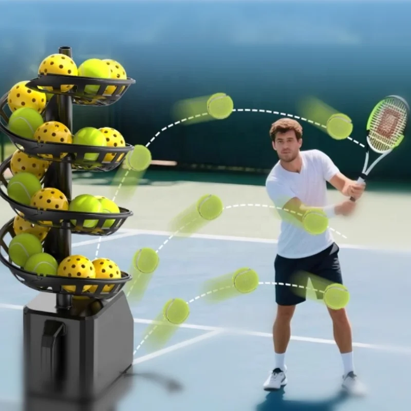 HOT NEW Smart Practice Launching Throwing Ball Training Equipment Feeder Robot Tennis Ball Sports Machine Launcher Robot Feeder