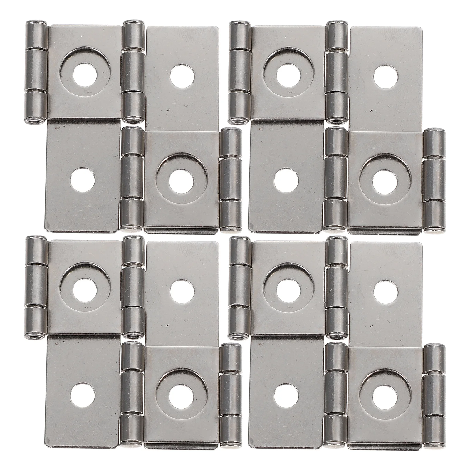 

4Sets Square Iron Hinge Vintage Metal Bracket Attachment for Furniture Doors Cabinets Retro Screen Clamp