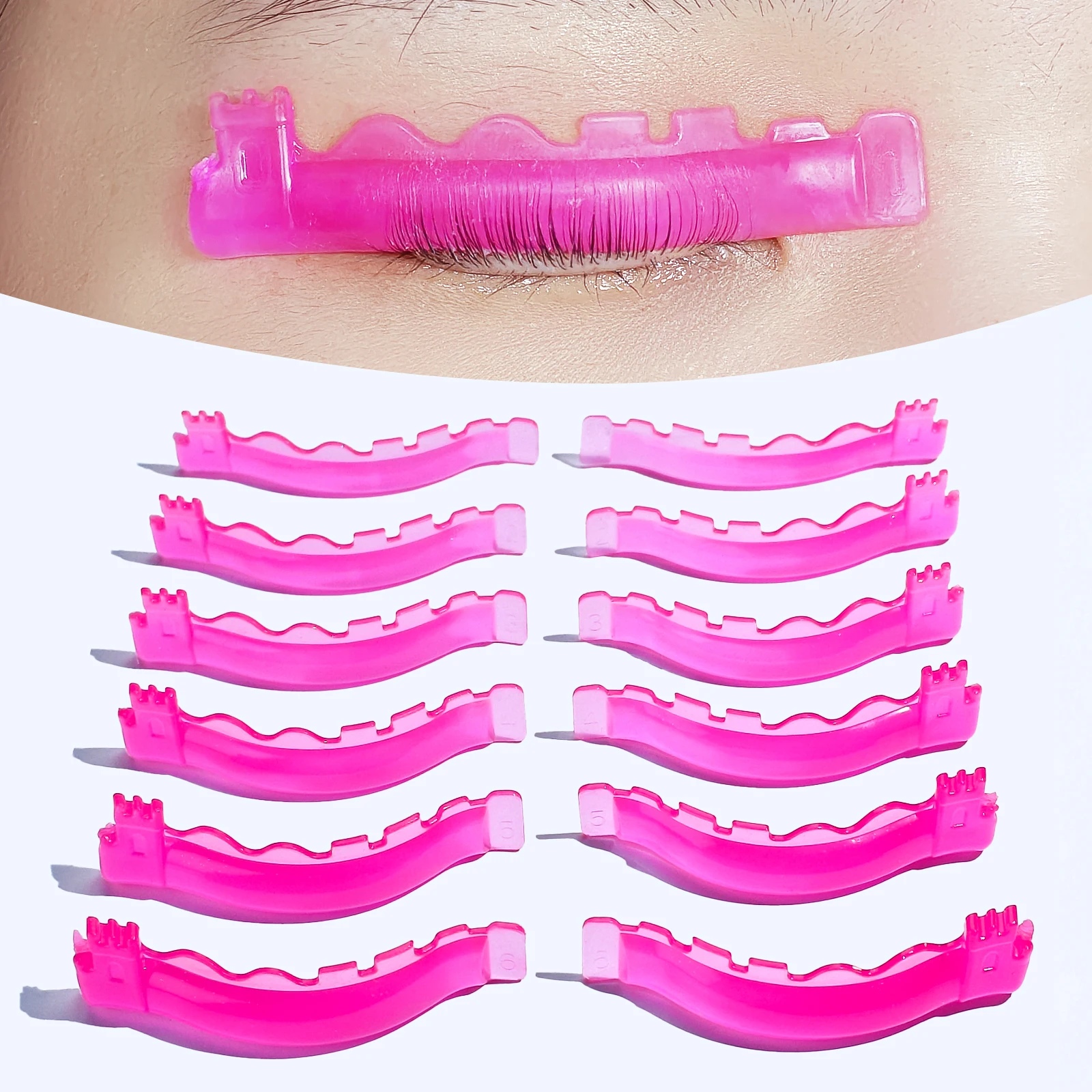 PERMANIA 6 Paar Silikon-Wimperndauerwellen-Stab-Lash-Lift-Pads mit „C“-Curl, superweiche, extrem schwere Wimpernzange, Wimpernlifting-Werkzeuge – Detail 8