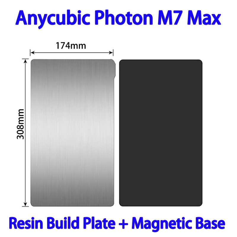 ENERGETIC  Anycubic Photon M3 Max Resin Build Plate 308x174mm LCD 3D Printer Parts Flexible Steel Sheet + Magnetic Base