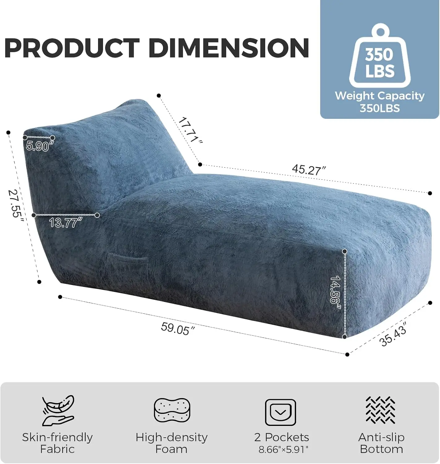 Giant Bean Bag Chair for Adults (59