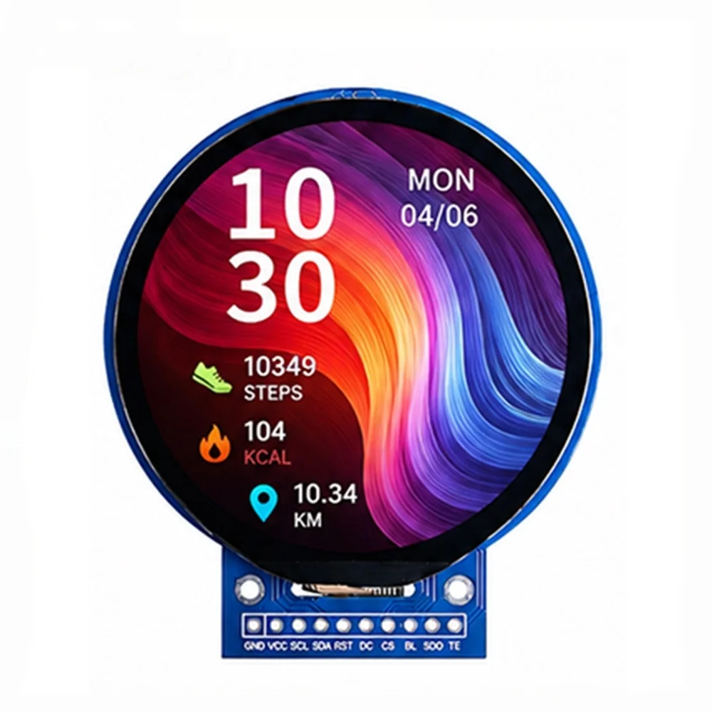 SAMIORE ROBOT 2.1-Inch TFT LCD Screen GC9B72 Small-Screen 360x360 Display LCD Color Screen SPI Round Screen